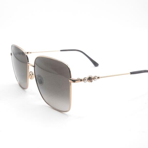 Jimmy Choo Sunglasses Size OS Square Luxury Glam Retro Gold Gray Hester main image 7